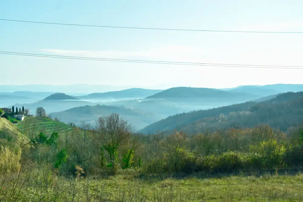 Croatian landscape at sunset